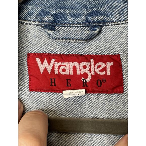 Wrangler Hero Denim Vest Mens Large Blue Western Rodeo Ranch Wear Cowboy - Picture 5 of 8